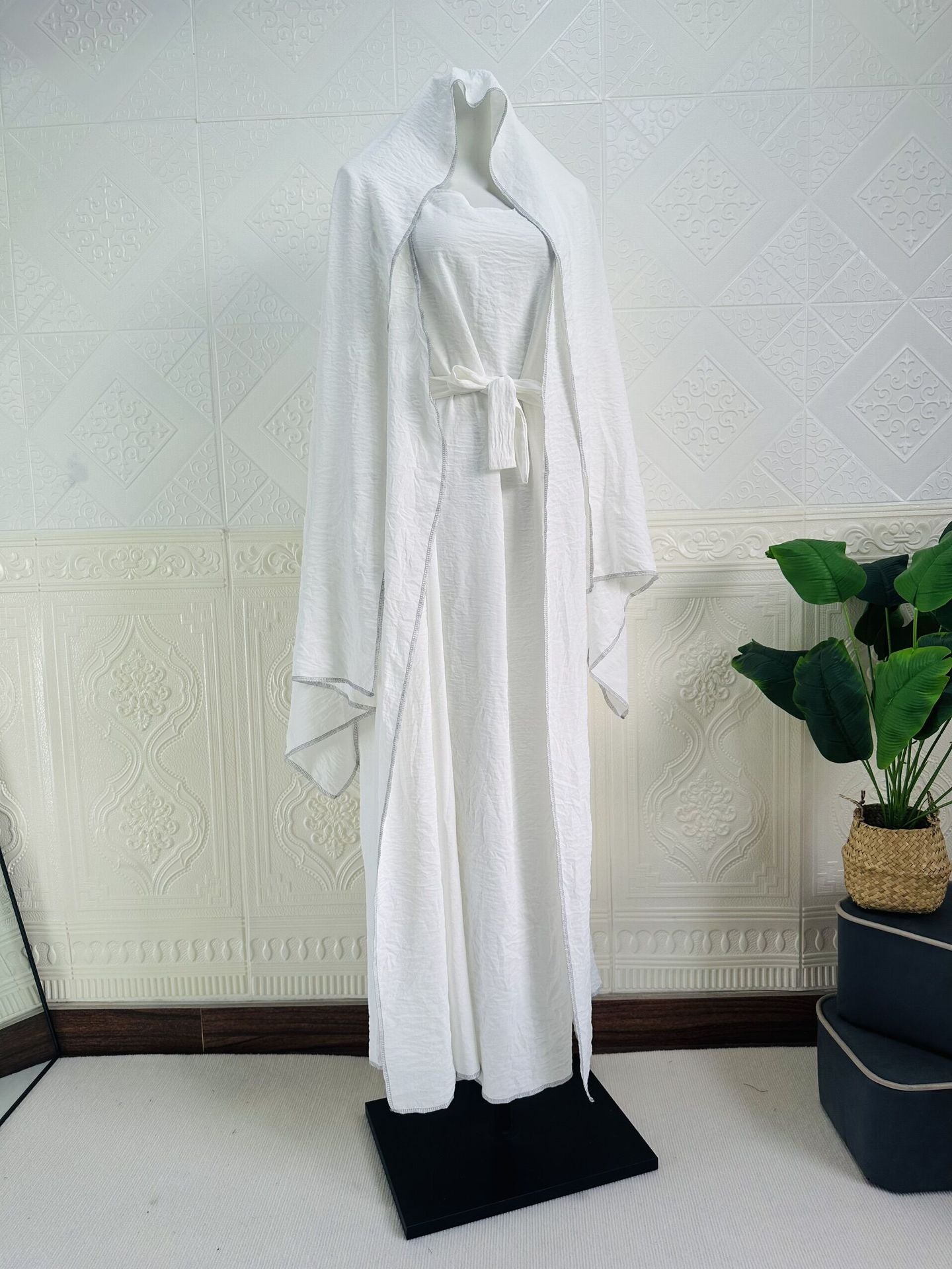 Dubai Turkey Cardigan With Inner Wear Dress