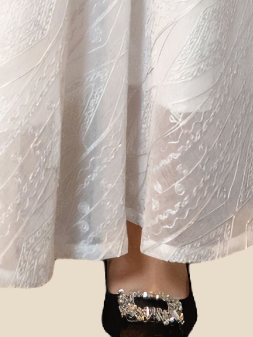 Embroidered Sequin Mesh Abaya Dress – Festive Modest Wear