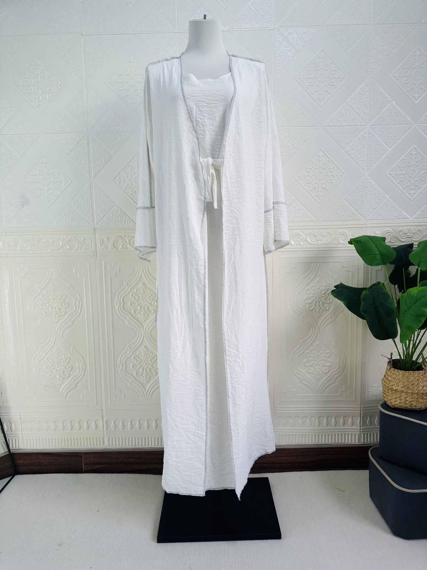 Dubai Turkey Cardigan With Inner Wear Dress